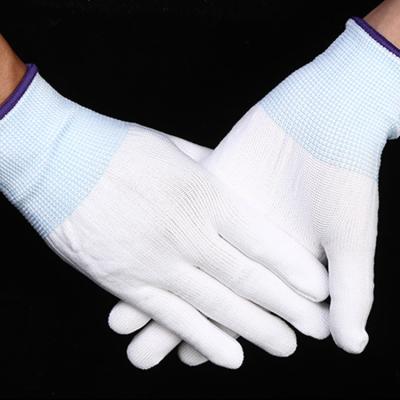 China Factory direct sales non-slip knitted hand safety work nylon anti-static material gloves for sale