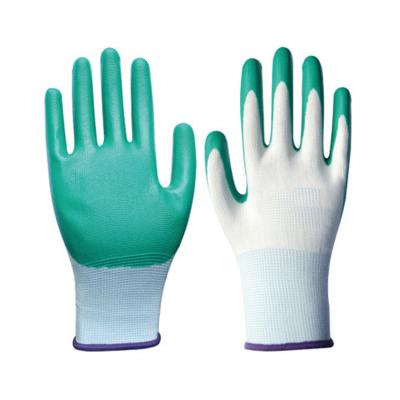 China Non Slip Custom Safety Non Slip Liner Ply Nylon Latex Protection Coated Work Gloves for sale