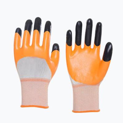 China Wholesale Non Slip Wear Resistant Non Slip Construction Site Safety Work Two Color Gloves for sale