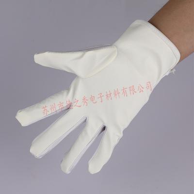 China PU Antistatic Nylon Palm Coating Antistatic White Esd Inspection Hand Working Gloves for sale