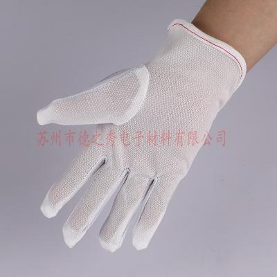 China Dot Industrial Dotted Knitted Polyester PVC Anti-Static Anti-Slip Gloves for sale