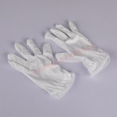 China Jewel Display Microfiber Anti-Static Premium White Breathable Polishing Luxury Gloves for sale