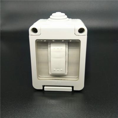 China ABS hotsale IP55 UK standard outdoor waterproof 250v bathroom bell push switch for sale