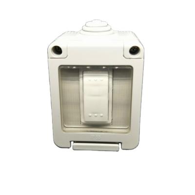 China ABS Hot Sale New Products IP55 10A 1G 1W British Standard Waterproof Wall Switch for sale