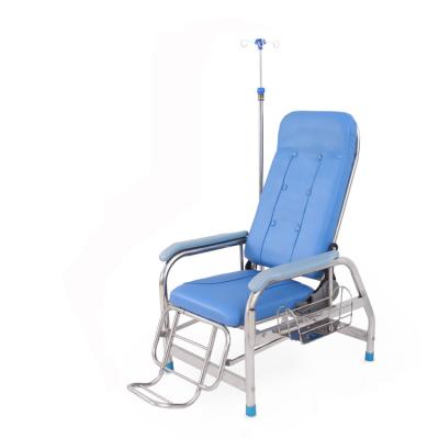 China Hospital Clinic Stainless Steel Infusion Chair Drip Rack Steel Infusion Stand For Patient for sale