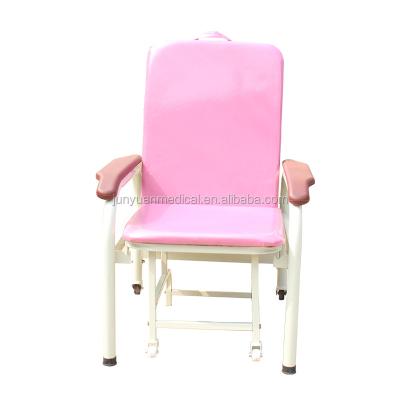 China Steel Cheap Folding Clean Bed Patient Chair In Hospital With Chair Hospital Chair for sale