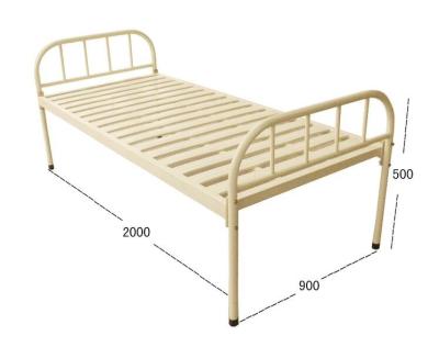 China 2022 best selling metal single medical manual bed cheap metal bed with iron headboard for sale