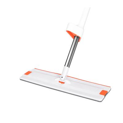 China Sustainable Cleaning Microfiber Broom 360 Degree Rotating Flat Broom With Aluminum Alloy Frame And Extendable Handle for sale