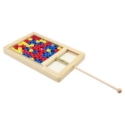 China Children Play Closed Bouncing Ball Bead Pushing Wooden Toy Baby Toy Mouse Trap Wooden Bouncing Play Game for sale