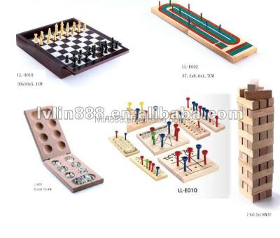 China Foldable Wooden Chess Sets Toy MDF Models Mancala With Glass Marble for sale