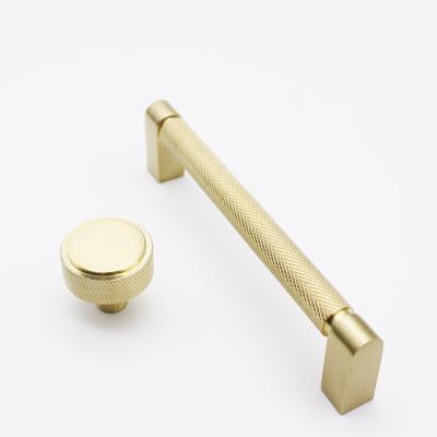 China Cabinet OEM Customized Custom Bronze Brass Copper Knurled Gold Knurled Knob Handle Pull for sale