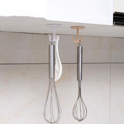 China Viable Creative Key Hole Wardrobe Kitchen Tableware Hanger Free Hook for sale