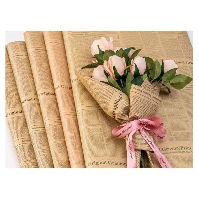 China Starflower Sustainable Sourcing Brown Kraft Paper Roll For Flower Bouquets for sale