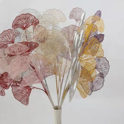 China Artificial Vase Decoration Ginkgo Biloba Fake Flower For Floral Arrangements for sale