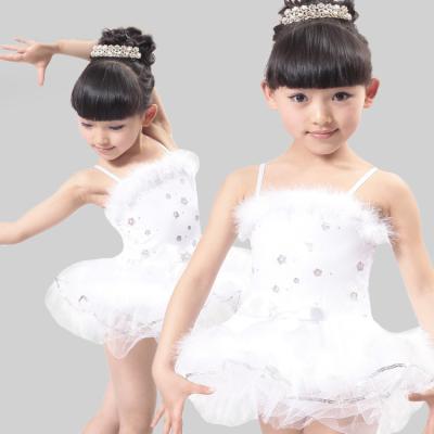 China girl's feather and sequins performance stage dance costume dress for sale