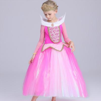 China Princess Dress Children Dresses Summer Dress Elsa Dress 2016 Costume Party Princess Princess Aurora Pink for sale