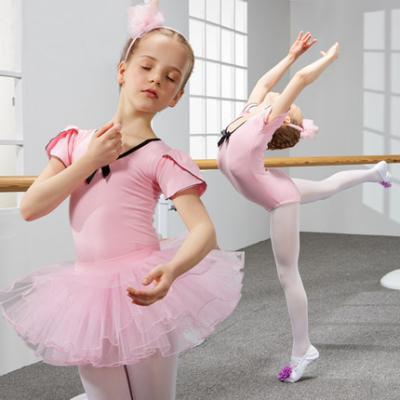 China Children's dance dress girls ballet dance leotard with tutu skirt for sale