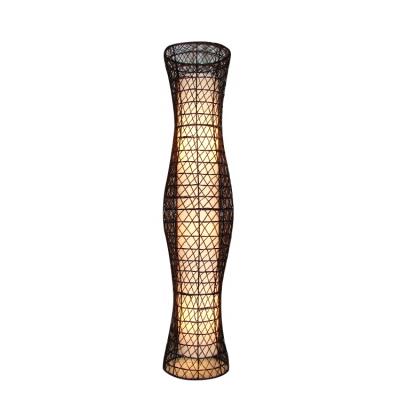 China American rural hotel bar floor lamp retro home decoration rattan floor lamp lights, residence, living room, bedroom floor lamp home for sale