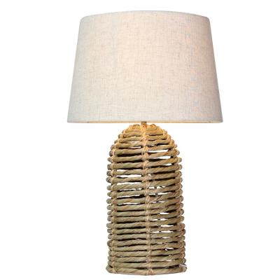 China Eco-friendly natural materials traditional grass table lamp straw table lamp hotel bar, residence, living room, bedroom for sale