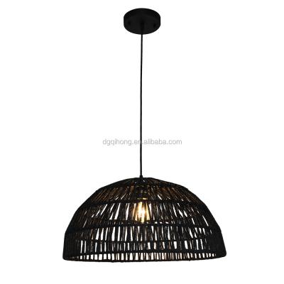 China New designfashion traditional paper cord wicker ceiling hanging pendant lamp light for sale