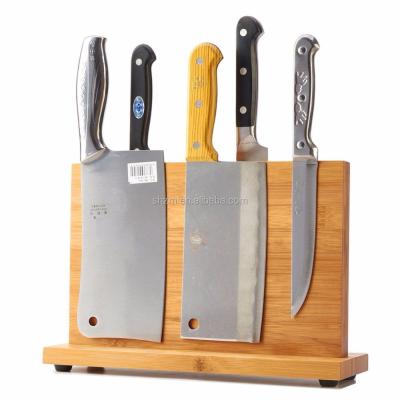 China Viable Kitchen Knife Set Strip Bamboo Magnetic Block for Knives and Kitchen Tools, Knife Organizer and Holder for sale