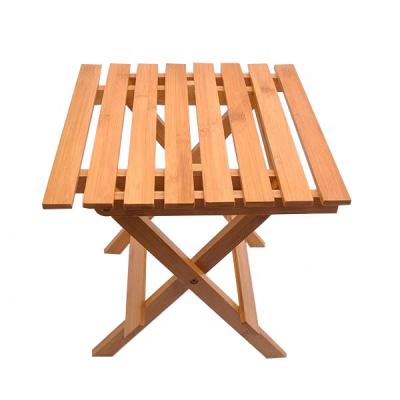 China Durable Natural High Quality Indoor Outdoor Garden Modern Bamboo Folding Chair Small For Kids for sale