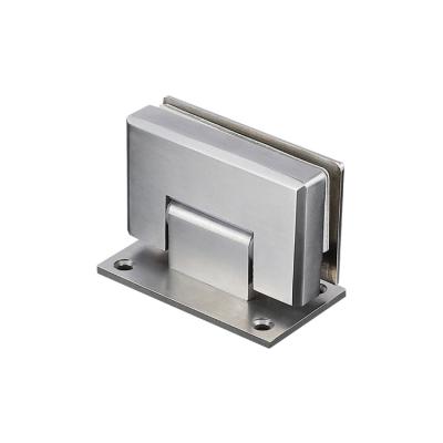 China 90 Degree Shower Door Hinge Flange Bathroom Glass Clip Stainless Steel Pivot Glass Hardware Shower Room for sale