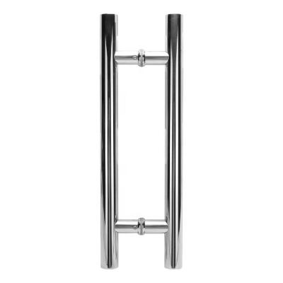 China H Shape Modern Hot Sale Lever Handle Polished 316 304 Stainless Steel Sliding Door Pull Handle For Tempered Glass Door for sale