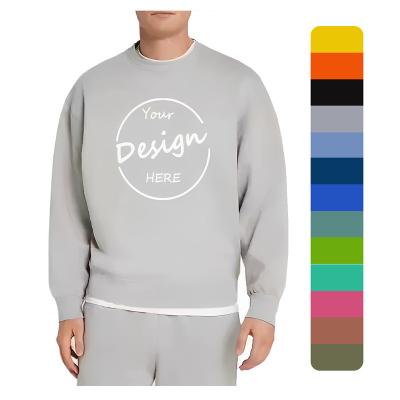 China Anti-pilling OEM High Quality Crew neck Sweatshirt Unisex Custom Logo Printing Embroidery Pullover 100% Cotton crew neck sweatshirt for sale