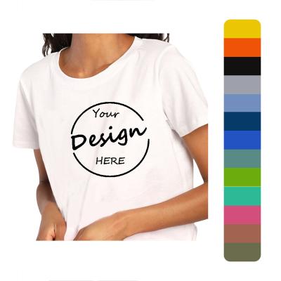 China Breathable OEM Crew Neck Knit White Crop Top Women Summer Casual T Shirt Basic Sexy Streetwear Black Short Sleeve Tops for sale