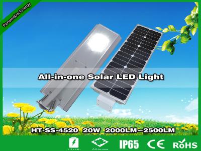 China Hitechled 20W Smart All-in-one Solar LED Street Light | Farola Solar De Jardin HT-SS-4520 for sale