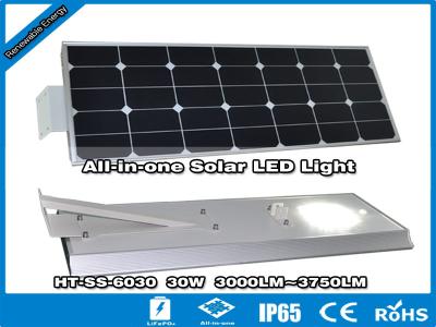 China Luminaria Solar Integrada|Hitechled 30W Smart All-in-one Solar LED Street Light for sale