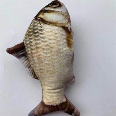 China Lifelike Realistic Caught Shaped Plush Pet Fish Toy for sale