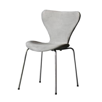 China Removable Cover Sell High Quality Nordic Modern Velvet PU Leather Dining Chair With Chrome Tube Leg Metal Chair for sale