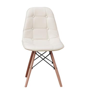 China Removable Cover Products Leather Chair PU Wood Leg Stools Cheap Material Household Kitchen Furniture for sale