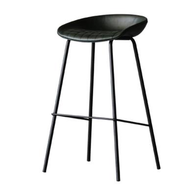 China Modern Bar Stools Green Bar Chairs Breakfast Dining Stools For Kitchen Island Counter Bar Stools Set Of 4 Pcs Leatherette Exterior for sale