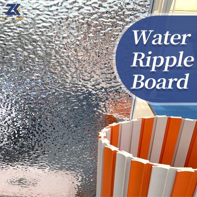 China Water Ripple PVC Laminate Layer Bamboo Fiber Wall Panels for sale