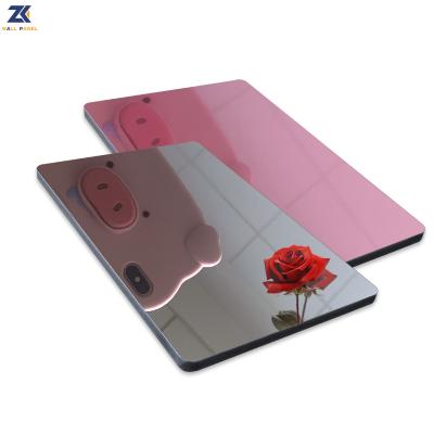 China KTV Modern Light Luxury Mirror Wood Veneer Board Bamboo Charcoal PET Wall Panel for sale