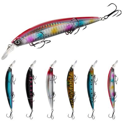 China ABS Plastic 13cm Multi-colors 36g Bionic Minnow Lure Artificial Bait Hard Bait Professional Lure Fishing Tackle for sale