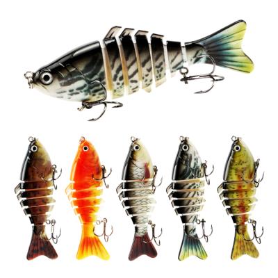 China ABS Multi Jointed Swimbait Slow Sinking Hard Lure 7 Segmented Fishing Lure for sale