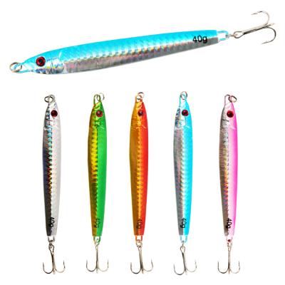 China 30g/40g Metal Sinking Jig Lead Bait Metal Fishing Lure Jig With Hook for sale