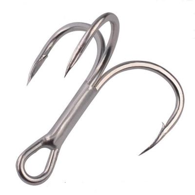 China General Fishing YH87 10pcs 4 6 8 Super Sharp Treble Hooks Barbed Steel Steel Hooks Size High Carbon Treble Hooks for sale