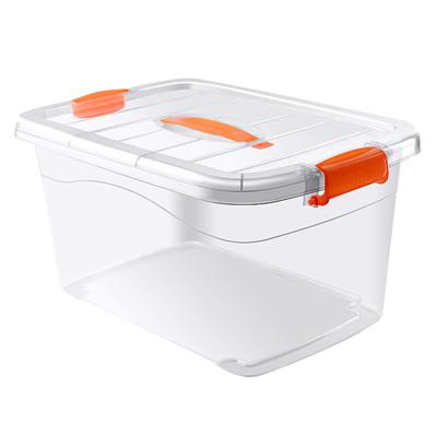 China 2021 Available Simple Style OEM ODM PP Plastic Storage Box Viable With Handle for sale