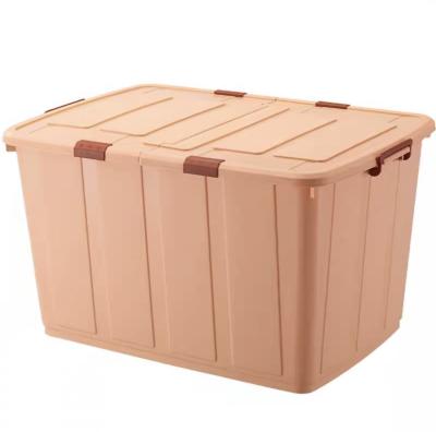 China New Fashion Sustainable Home Cheap Folding Lid Storage Containers Large Transparent Plastic Box for sale