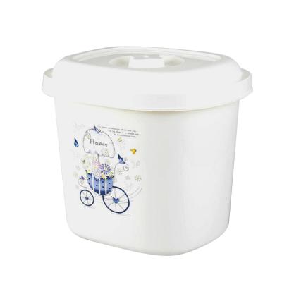 China From factory wholesale viable kitchen rice food dispenser storage box rice storage plastic bucket directly pp for sale