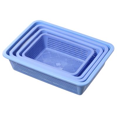 China Eco - Friendly Sustainable Small Colorful Plastic Storage Basket For Kitchen for sale