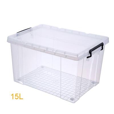 China PP Plastic Material Large Sustainable Stable Plastic Storage Box With Lid Plastic Storage Box Transparent for sale