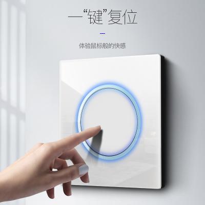 China Point Switch Wall Touch Point Switch Socket With White Acrylic Glass LED Ring Light 1 2 3 4 Strip 1 Type 86 2 Way Wall Light Power Supply for sale