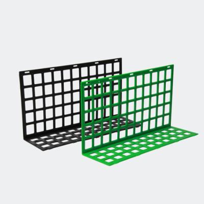 China Eco-friendly Cool Shop PP L Shape Black And Green Color Plastic Supermarket Guardrail Bar Display for sale