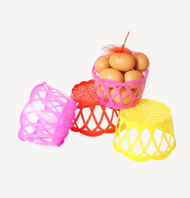 China Recyclable Supermarket Fruit Vegetable Packing Baskets Round Egg Storage Baskets for sale